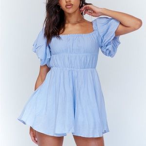 Princess Polly HALTON MINI DRESS BLUE